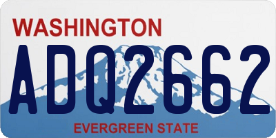 WA license plate ADQ2662