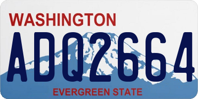 WA license plate ADQ2664