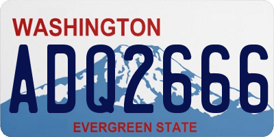 WA license plate ADQ2666