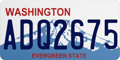 WA license plate ADQ2675