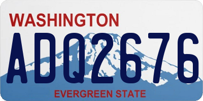 WA license plate ADQ2676