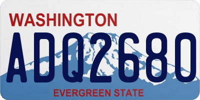 WA license plate ADQ2680
