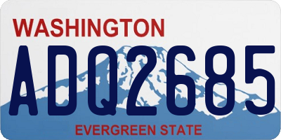 WA license plate ADQ2685