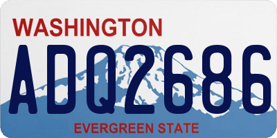 WA license plate ADQ2686