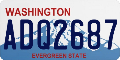 WA license plate ADQ2687