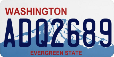 WA license plate ADQ2689