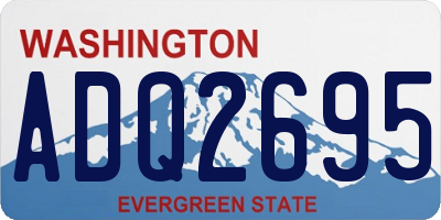 WA license plate ADQ2695