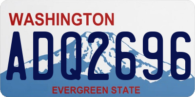WA license plate ADQ2696