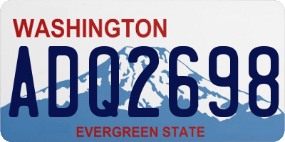 WA license plate ADQ2698