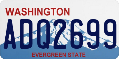 WA license plate ADQ2699