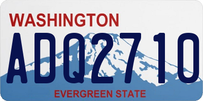 WA license plate ADQ2710
