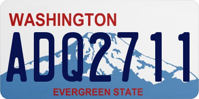 WA license plate ADQ2711