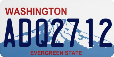 WA license plate ADQ2712