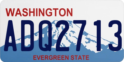WA license plate ADQ2713
