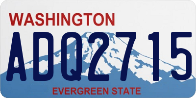 WA license plate ADQ2715