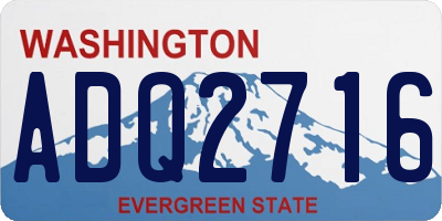 WA license plate ADQ2716