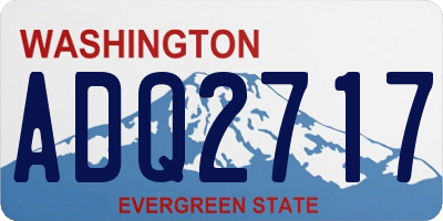 WA license plate ADQ2717