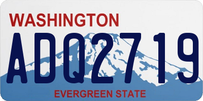 WA license plate ADQ2719