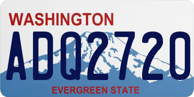 WA license plate ADQ2720