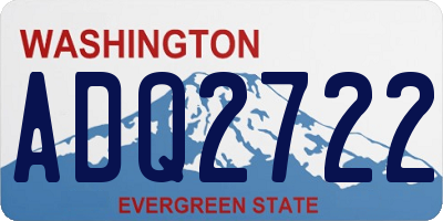 WA license plate ADQ2722