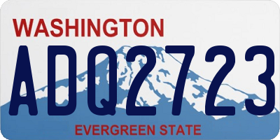 WA license plate ADQ2723