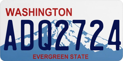 WA license plate ADQ2724