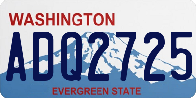 WA license plate ADQ2725