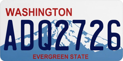 WA license plate ADQ2726
