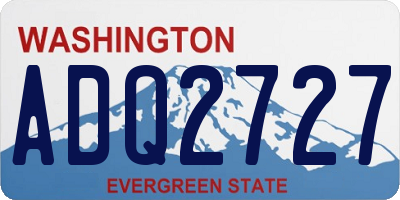 WA license plate ADQ2727