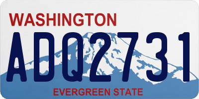 WA license plate ADQ2731