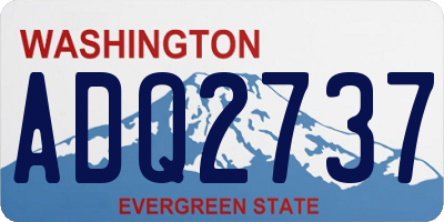 WA license plate ADQ2737