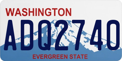 WA license plate ADQ2740