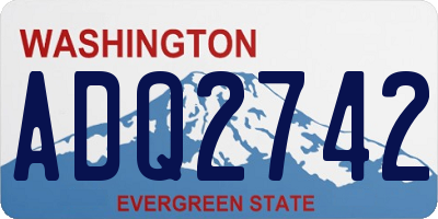 WA license plate ADQ2742