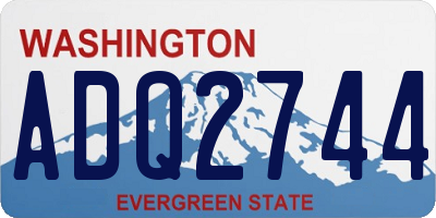 WA license plate ADQ2744