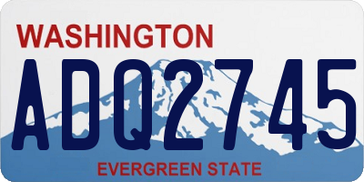 WA license plate ADQ2745