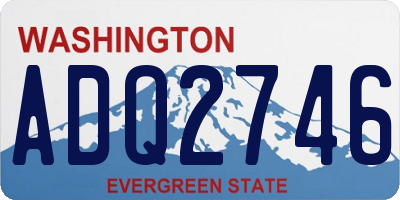 WA license plate ADQ2746