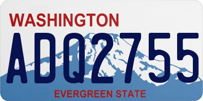 WA license plate ADQ2755