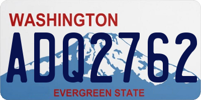 WA license plate ADQ2762