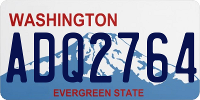 WA license plate ADQ2764