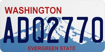 WA license plate ADQ2770