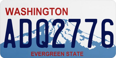 WA license plate ADQ2776