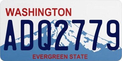 WA license plate ADQ2779