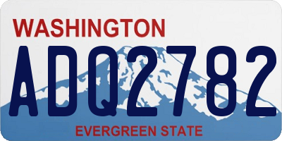 WA license plate ADQ2782
