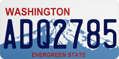 WA license plate ADQ2785