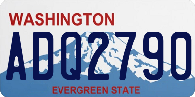 WA license plate ADQ2790