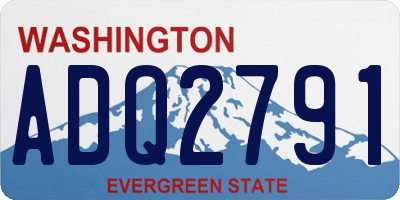 WA license plate ADQ2791