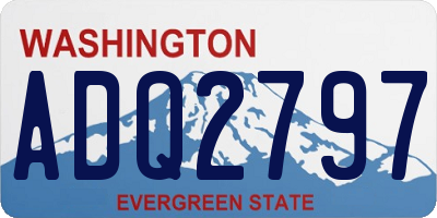 WA license plate ADQ2797