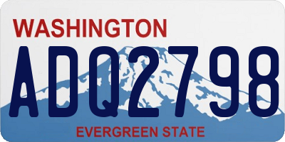 WA license plate ADQ2798