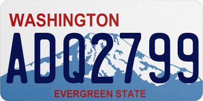 WA license plate ADQ2799