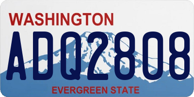 WA license plate ADQ2808